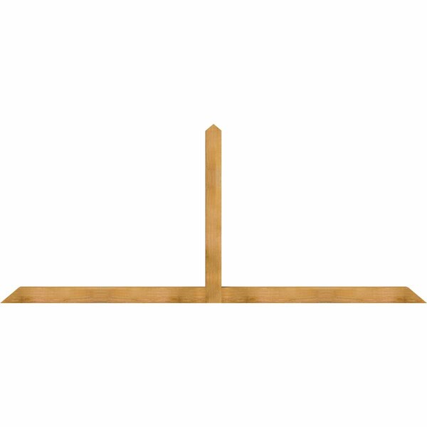 Ekena Millwork Portland Rough Sawn Timber Gable Bracket, Western Red Cedar, 108"W x 45"H x 4"D x 4"F, 10/12 Pitch GBW108X45X0404POR00RWR - main